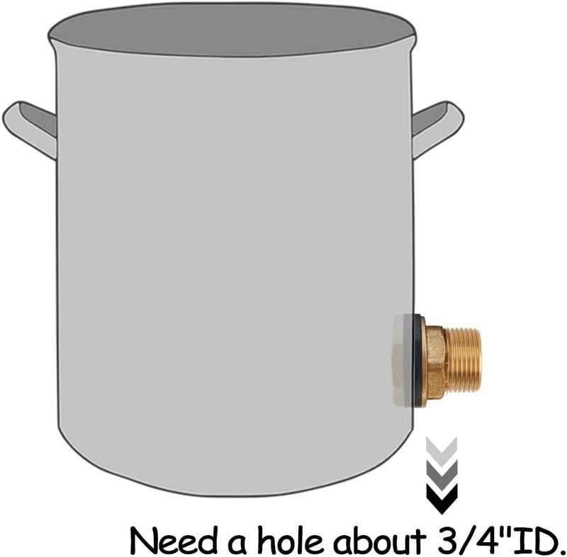Uenede 2PCS Solid Brass Bulkhead Fitting 3/8”Female x 1/2”Male Double Threaded Bulkhead Water Tank Connector - Image 3